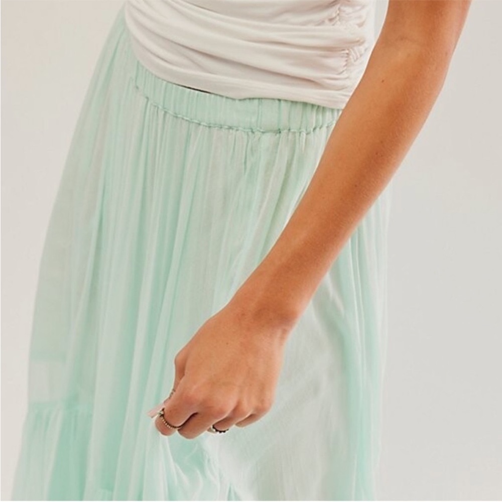 Free People One Clover skirt by Free People aqua teal in size Medium NWOT - Picture 4 of 10
